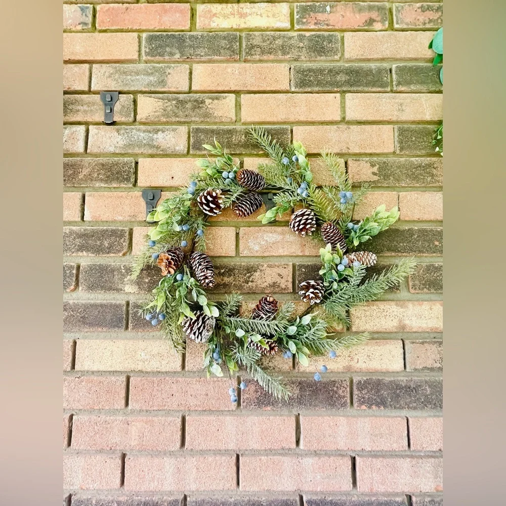 *Dusty Blue Berry & Pine Wreath